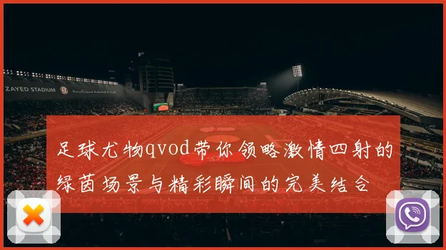 足球尤物qvod带你领略激情四射的绿茵场景与精彩瞬间的完美结合